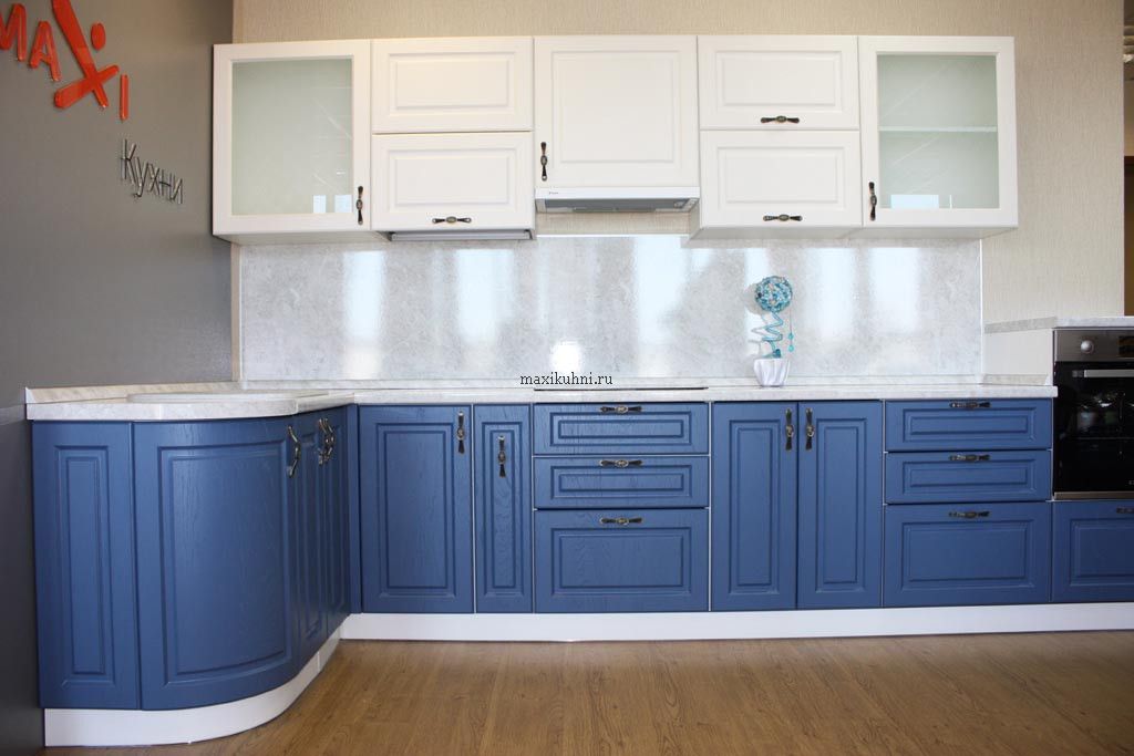 Кухня Светло-синяя фото