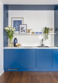 Кухня Синяя минимализм  фото
